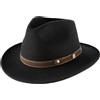 Classic Italy - Cappello Fedora Feltro Ripiegabile Idrorepellente Tesa Larga Classic Traveller II