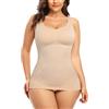 SLIMBELLE Canotta intima da donna, senza cuciture, con coppe rimovibili, senza ferretto, per il seno, camisole
