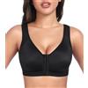 Lemorosy Reggiseno Chiusura Anteriore Senza Ferretto X Schiena | Spalline imbottite larghe per massimo comfort Chiusura regolabile sulle spalle Design X sulla schiena per postura