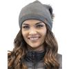 Vivisence Invernalo Elegante Caldo Cappello Filato con Grande Pom-Pom Senza Fodera con Parte Posteriore Allungata Cucita Perfetto per Le Fredde Giornate Invernali