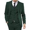 Generic Completo da Uomo 3 Pezzi in Tweed a Spina di Pesce, Completo da Smoking con Revers a Lancia, Blazer, Gilet e Pantaloni, Abito Formale Cerimonia, Abito Ballo