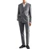 VEQUÈ Abito da Uomo Cerimonia Elegante Doppiopetto Vestito Completo Sartoriale Doppio Petto Giacca e Pantalone Formale (IT, Numero, 56, Regular, Regular, Grigio)