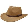 Borges & Scott Hardy Fedora Leggero con Bordo Largo, Fascia in Pelle, 100% Feltro di Lana, deformabile per Portare in Viaggio, Resistente all'Acqua