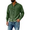 Genérico Camicia di Jeans Uomo Manica Lunga Vintage Giacca Casual Denim Camicie Uomo Oversize Giacca Camicia Elegante Manica Lunga Retro, C verde, 4X-Large