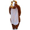 Generic Body sexy da donna, trasparente, pigiama da cavallo, pile polare, a maniche lunghe, pigiama invernale
