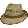 LIPODO Cappello di Paglia Basic Bogart Donna/Uomo - Made in Italy da Sole Cappelli Spiaggia con Nastro Grosgrain Estate Primavera/Estate - XL (60-61 cm) Natura