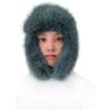 Lina & Lily Cappello Aviatore Trapper Donna Invernale in Pelliccia Sintetica Pelo Lungo (Verde Scuro)