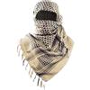 Pastoralist Palestina Sciarpa, Shemagh 43x43in Cotton Palestine Keffiyeh, Shemagh Carpa tattica con nappe sciarpa araba per uomini, accessori per abbigliamento (beige)