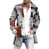Generico Trench a Vento Uomo Caldo Viaggi Giubbotto in Tweed Taglie Forti Giacca Manica Lunga Media Lunghezza Slim Fit Trench Lungo da Uomo Lana Nuovi Lungo Casual Cappotto Classico Mezze Stagioni Business