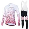Mydawan Abbigliamento Ciclismo Donna Completo Bici MTB,Maglia da Ciclista Maglietta Ciclo Maniche Lunghe Giacca e Salopette Pantaloni con 19D Gel Imbottiti,Completi Tuta Bicicletta Primavera Autunno|12,M