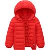 Generico Piumino 100 Gramerimi Bambino Leggeri Cappotti per Ragazzi e Ragazze Giubbotto 100 Grammi Ragazza Giacca Invernale Bambino Caldo e Confortevole Giacca Trapuntata in Piumino (Red, 9-10 Years)