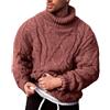 Generisch Maglione invernale da uomo, in lana merino di alta qualità, motivo a treccia, a collo alto, a maniche lunghe, caldo, per lavoro, casual, tempo libero, grigio
