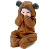 Cuddle Club Tutina Neonato e Bimbo in Pile - Pagliaccetto Neonato e Bimbo Fino a 4 Anni - Pagliaccetto Neonata e Neonato - Pigiama Bimbo Invernale - Abbigliamento Neonato e Bimbo
