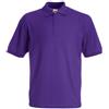 FRUIT OF THE LOOM uomo 65/35 POLO MANICHE CORTE POLO CAMICIE - Viola, XX-Large