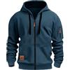 HAOLEI Felpe Senza Cappuccio da Uomo Felpe con Tasche e Polsini Elastici Leggera e Funzionale Maglia Semplice Classici Maglie Casual Pullover Sportiva Hoodie Autunno e Inverno S-3XL