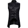 Vagbalena Uomo Vittoriano Steampunk Gilet Vintage Lungo Corte Smoking Doppio Petto Performance Usura Gotico Medievale Coda Cappotto Costume