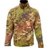 OUTLET MILITARY Maglia in Pile Mezza Zip Vegetato Mimetico Italiano
