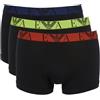 Emporio Armani Underwear Men's 3-Pack Bold Monogram Boxer, Uomini, Black/Black/Black,