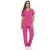 AJM STORE Divisa Ospedaliera da Donna, Completo Medico con Scollo a V, Uniforme Sanitaria con Tasche, vari colori (Fucsia, M)