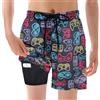 YYDSXK Pantaloncini da Bagno Bambino, Costume da Bagno per Surf Sulla Spiaggia, Bambini a Compressione ad Asciugatura Rapida Corti per Nuoto, Surf, Immersioni, Eleganti Pantaloncini da Spiaggia,Grigio,140