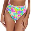 RELLECIGA Moda Mare Donna Slip Bikini a Vita Alta Tanga Thong Bottom Daisy S