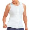 Gotoly Canotte Contenitiva Snellente Uomo Maglia Modellante Shapewear Camicia Maglietta Compressione Intimo Body Shaper Dimagrante T-Shirt Pancia Piatta Canottiera Sportivo Fitness (L, Bianco)
