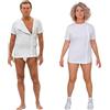 FERRUCCI COMFORT T-Shirt Sanitaria Post Operatoria Apribile Anteriormente a Strappo, per Medicazioni Rapide, per Soggetti Allettati, Cotone Traspirante Ipoallergenico, Unisex