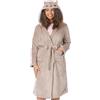 Pusheen the Cat Pusheen La vestaglia gatto donna | Ladies Novelty Brown Nightwear Robe | Gatto dei cartoni animati con le orecchie 3D Character Accappatoio | Pusheen Merchandise Regali