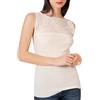 EGI Canotta Intima Donna a Costine in Lana Merinos e Microfibra - Canottiera a Spalla Larga con Pizzo, Sottogiacca Elegante, Morbida, Calda e Leggera Termica Invernale Made in Italy