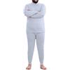 RCLONGEU Grandi Dimensioni Biancheria Intima Termica Uomo Set di Funzionale Intima Traspirante Base Layer Invernale Termiche Abbigliamento Termico Intimo per Sci Ciclismo Corsa (Grigio Chiaro,6XL)