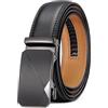 SENDEFN Cintura Uomo, Cintura Uomo Pelle con Cricchetto Automatica, Larghezza 35 mm, Trim Regolabile per Adattars, Cinture Adatto per Abbigliamento da Lavoro e Casual con Confezione Regalo