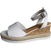 Generisch Sandali donna moda scarpe da donna sandali aperti piattaforma sandali donna sandali donna, bianco, 36 EU