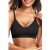 Vertvie Reggiseno Senza Ferretto Cuciture Donna Push Up Comfy Bralette con Cuscinetti Rimovibili Reggiseno Cinghie Regolabili Reggiseno (1pc Nero,2XL)