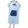 chuangminghangqi Coperta con Cappuccio Oversize Felpa Plaid con Grande Tasca Confortevole Unisex TV Piazze Coperte Una Dimensione per Tutti Regalo Inverno Cocooning