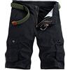 PengGeng Uomo Casual Pantaloncini con I Tasconi Pantaloni Cargo Bermuda in Mimetiche Nero 36