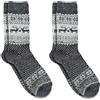 Wonky Line Calzini lana merino alpaca invernali - Antracite / 39-42