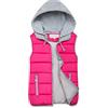Fulidngzg Piumino Smanicato Donna 100 Grammi Invernale con Cappuccio e Zip Gilet Imbottito Trapuntato Casual Leggero Primaverile per Lavoro Sportivo,Rosa Shocking,XXL
