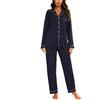 amropi Donna 2 Pezzi Manica Lunga Pigiami Sets Morbido Tops e Pantaloni Camicia da Notte