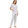 SNELLY Pigiama Donna Primavera Estate 100% Cotone Pigiami 2 Pezzi con Bottoni Aperto o Chiuso Fantasia a Scelta Taglia 44 46 48 50 52 54 56 58 60 (Taglie Forti)