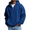 Generico Felpa Uomo con Cappuccio Invernale con Mezza Zip - Hoodie Girocollo Casual da Confortabile, Felpe a Taglio Largo con Tasche e Polsini Elastici