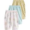NEXT Ragazza Confezione da 3 Pantaloni Dritti Blue/Cream Floral 12 Mesi-18 Mesi