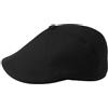 Kangol 504 Flexfit Coppola Uomo - Cappello Piatto Cappellino in Lana con Visiera Autunno Primavera Inverno Estate Estate/Inverno - S/M (54-57 cm) Nero