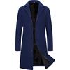 Kobilee Cappotto Uomo Lungo Slim Fit Business Vintage Giacca a Vento Taglie Forti Invernale Impermeabile Doppiopetto Cappotto di Lana Autunno Classico Parka Trench Soprabito Elegante