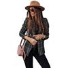 Generisch Blazer, cardigan da donna, per il tempo libero, per il lavoro, elegante, lungo, casual, basic, da lavoro, da donna, E verde., XXL