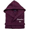 Cieffepi Home Collections Solo Mio Basic Accappatoio Personalizzato con Cappuccio in Morbida Spugna idrofila di Puro Cotone (XXL, Vinaccio)