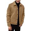 KBOPLEMQ Camicia-giacca da uomo cardigan tinta unita giacca da uomo a maniche lunghe giacca in pile elegante giacca outdoor alla moda giacca di mezza stagione casual giacca autunnale con bottoni