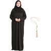 Modish Group Prien Modish Group Vestito Da Preghiera Per Donna Con Girls Musulmana Hijab Abito Lungo Abaya Vestiti Set Dubai Kaftan Con Muslim Tasbih (Marrone, Standard)