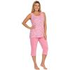 Leedya Pigiama Donna Primaverile Estivo in Cotone 100% - Canotta Senza Maniche e Pantalone Pinocchietto 3/4, Fresco e Traspirante, Comfort Fit, Made in Italy