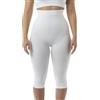 FarmaCell 323 (Bianco, XL/2XL) Leggings Anticellulite Donna 3/4, Leggings Push Up Corti Modellanti a Vita Alta, Made in Italy