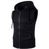 STTLZMC Uomo Felpa Smanicata con Cappuccio Fitness Muscolo Vest Tops con Zip Fino Gilet Casual
